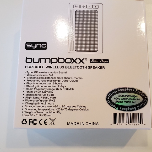 Retro Pager Speaker Bluetooth Bumpboxx Notorious B.I.G. Model Portable Limited - Picture 2 of 11